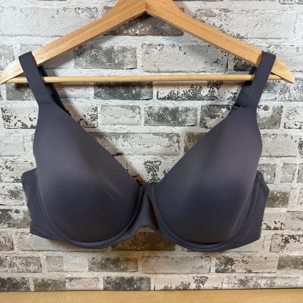 Soma Embraceable Perfect Coverage Full Coverage Bra 42DD Gray Ink‎